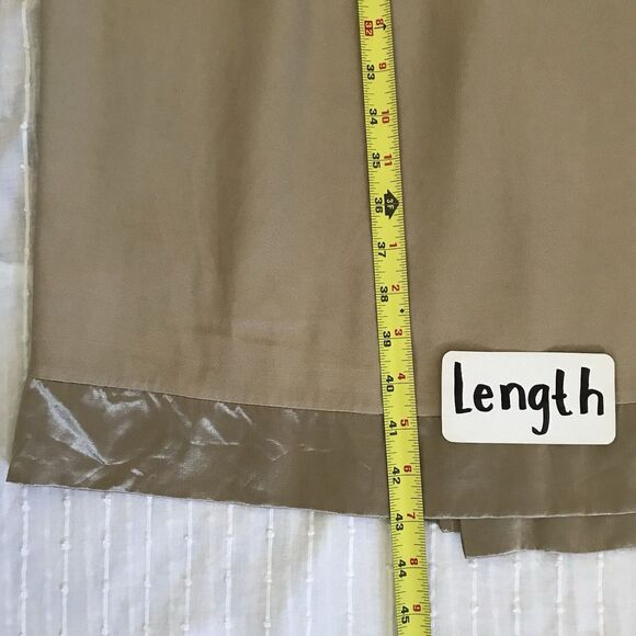 Vintage Tan Mocha Neutral Sleeveless Minimalist 90s Chic Satin Trimmed Dress - L - Picture 6 of 7